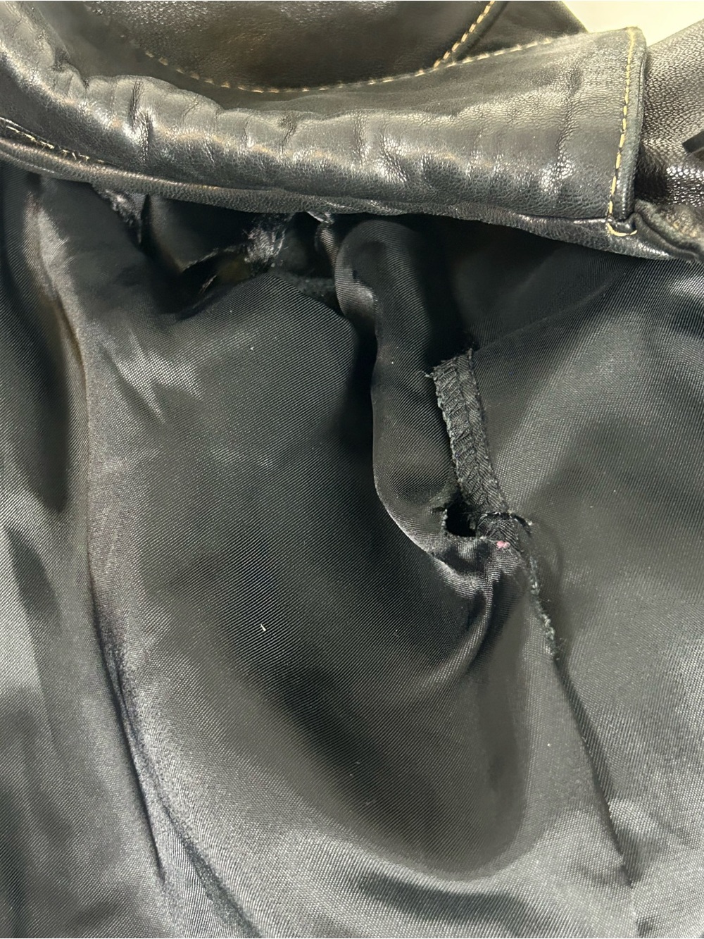 Talbots Black Genuine Leather Button-Front Women's Coat - Picture 13 of 13